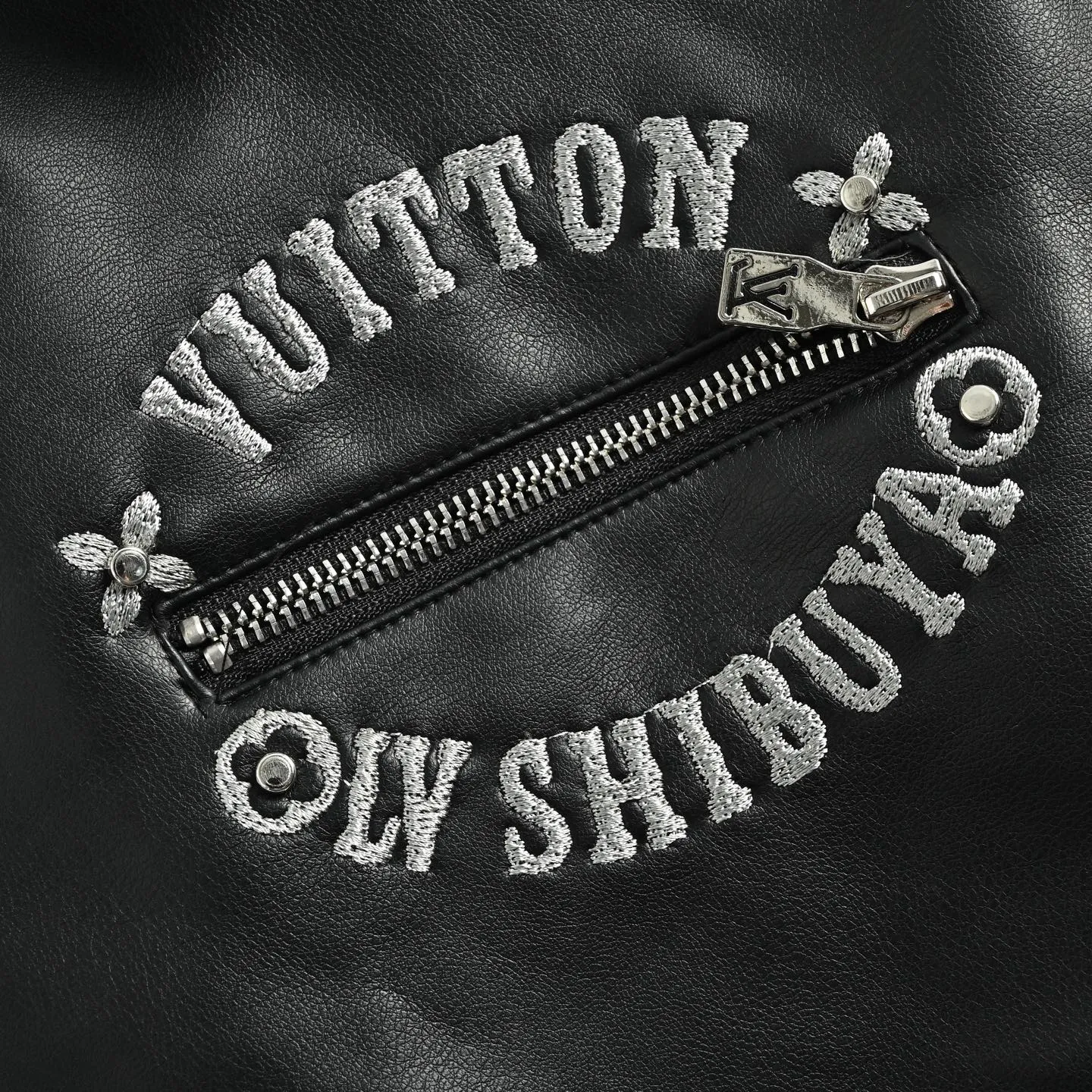 Louis Vuitton/Louis Vuitton Shibuya limited motorcycle lapel leather jacket